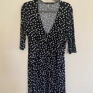 ASOS Black/White Polka Dot Dress - Size 10.